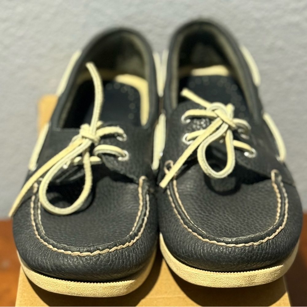 Sperry Blue and Cream Boat Shoes